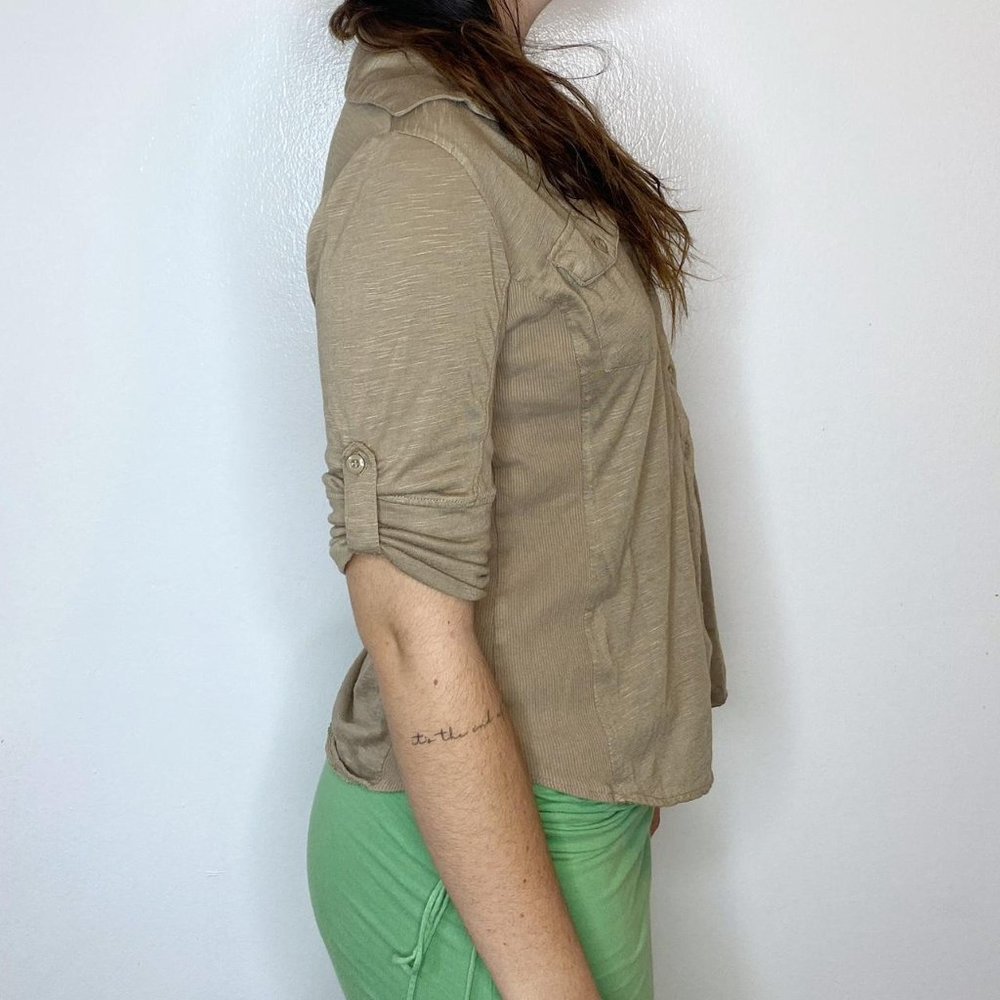 2000's brown button down - Picture 3 of 4